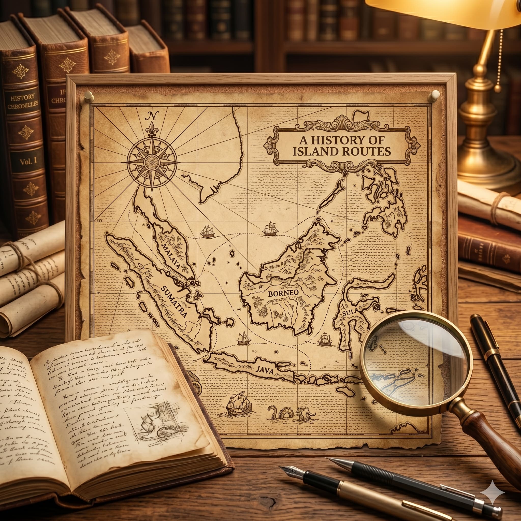 Ilustrasi karya tokoh sejarah tentang Alam Melayu